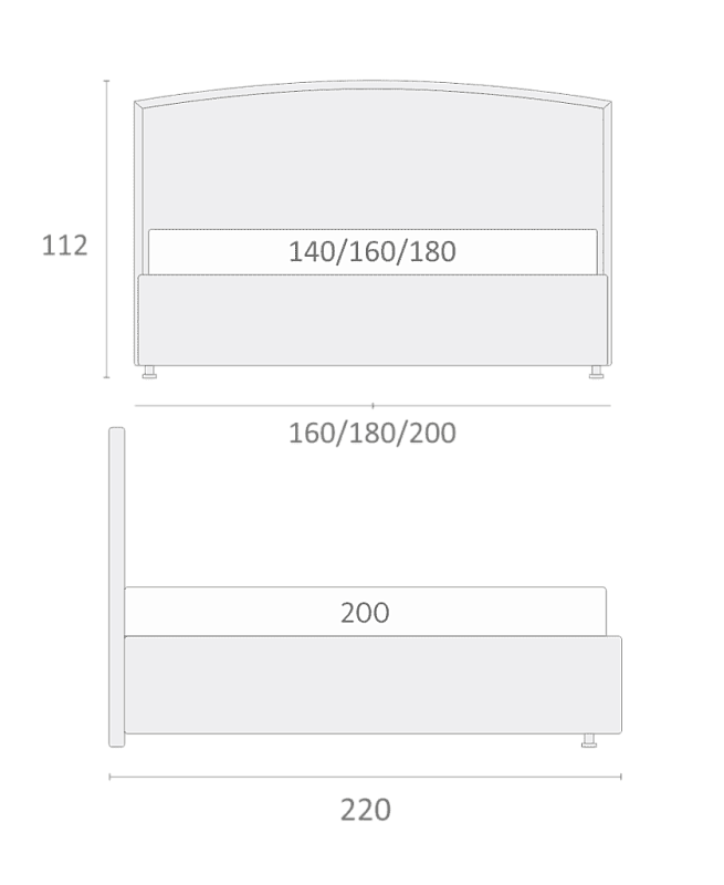 Интерьерная кровать Мишель 140*200
